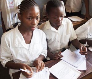 students studying